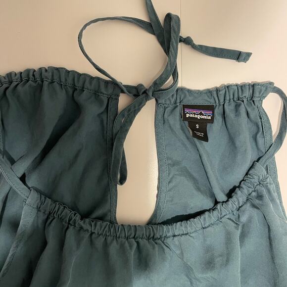 Patagonia Brand Women's Small June Lake Swing Dress Abalone Blue Pockets - Picture 6 of 6